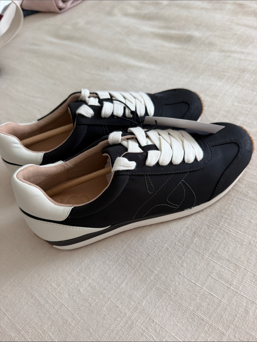 LOFT Black and White Low-Top Sneakers